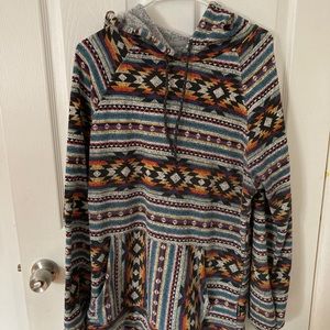 street wear tribal pattern hoodie